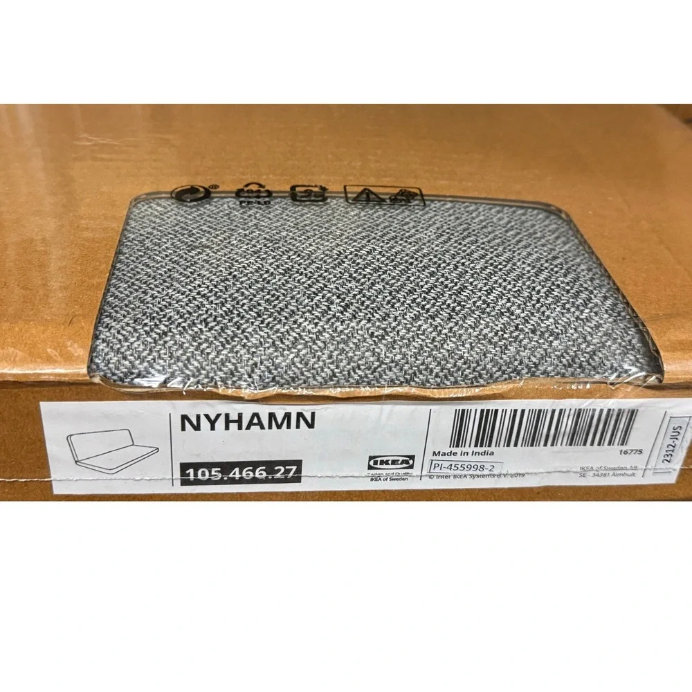 IKEA NYHAMN Cover for sleeper sofa, Skartofta black/light gray 105.466.27 New